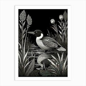 Loons In The Lake 2 Art Print