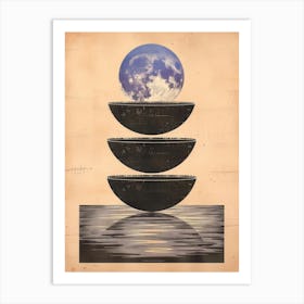 Moon And The Bowls Art Print