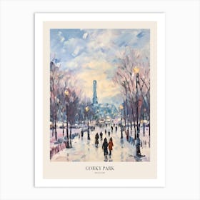 Winter City Park Poster Gorky Park Moscow Russia 3 Art Print