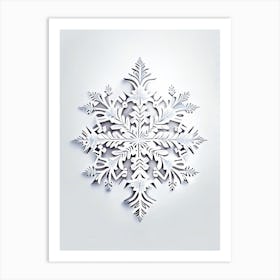 Cold, Snowflakes, Marker Art 2 Art Print