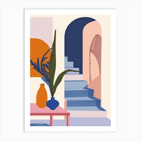 Home Interior Illustration Art Print