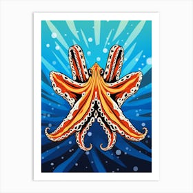 Mimic Octopus Retro Pop Art 2 Art Print