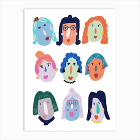 The Ladies Illustration Art Print