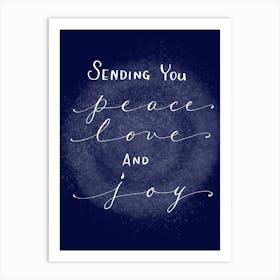 Peace Calligraphy with Circle Art Print