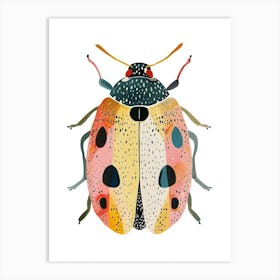 Colourful Insect Illustration Ladybug 20 Art Print