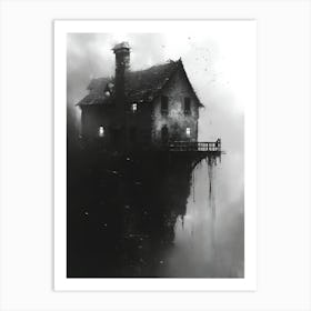 Dwelling on an escarpment Art Print