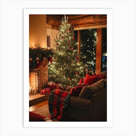 Christmas In The Cabin Art Print