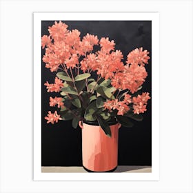 Bouquet Of Sedum Flowers, Autumn Fall Florals Painting 2 Art Print