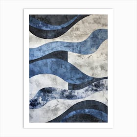 Blue Waves 4 Art Print