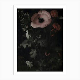 Dark Gothic Flowers In A Vase 2 Art Print