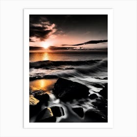 Sunset On The Beach 877 Art Print