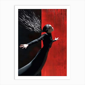 Woman In Black 1 Art Print