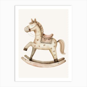 Rocking Horse Kids and Nursery 1 Art Print