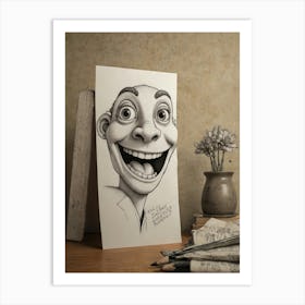 Caricature Drawing Art Print