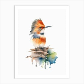 Kingfisher Watercolor Painting Art Print