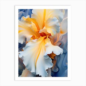 white Iris Art Print