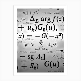 Mathematical Formulas Art Print