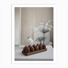 Chocolate Balls On A Table Art Print