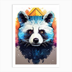 Panda Art In Geometric Abstraction Style 4 Art Print