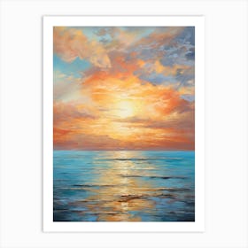 Sunset Over The Ocean 21 Art Print