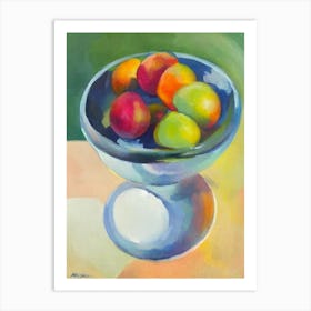 Plum Bowl Of fruit Art Print