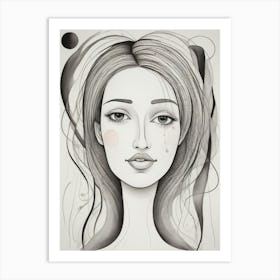 Face Of A Woman 11 Art Print