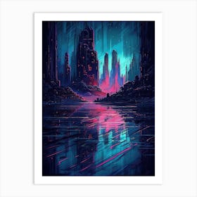 Futuristic City 19 Art Print