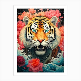 Tiger Blossoms Japanese Art Print