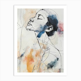 Watercolor Of A Woman Art Print