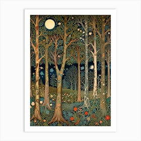 William Morris Forest At Night 25 Art Print