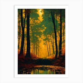 Moonlight In The Forest Art Print