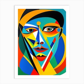 Abstract Portrait Of A Man 4 Art Print