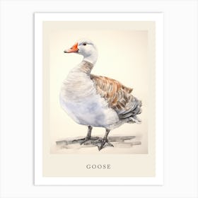 Beatrix Potter Inspired  Animal Watercolour Goose 3 Art Print