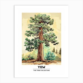 Yew Tree Storybook Illustration 1 Poster Art Print
