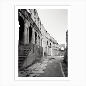 Pula, Croatia, Black And White Old Photo 1 Art Print