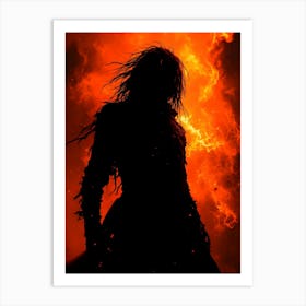 Hellfire Silhouette Art Print