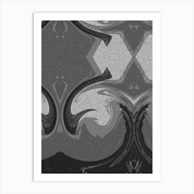 Abstract Black And White 3 Art Print