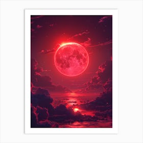 Red Moon 1 Art Print