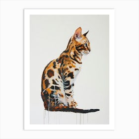 Bengal Cat Painting 1 Art Print