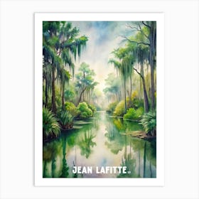 Jean Lafitte National Park watercolor painting Art Print