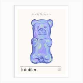 Gummy Bear Retro Intuition Angel Numbers 111 Art Print