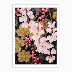 Flower Illustration Coral Bells 2 Art Print