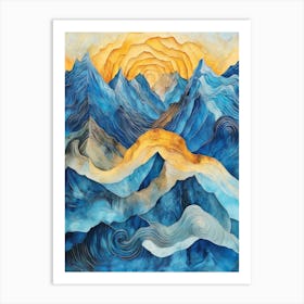 Sunrise Over The Mountains Art Print