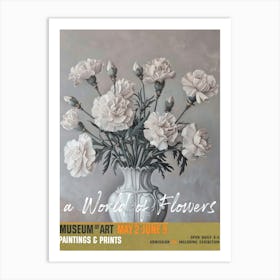 A World Of Flowers, Van Gogh Exhibition Carnation 4 Art Print