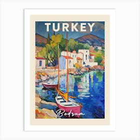 Bodrum Turkey 1 Fauvist Painting  Travel Poster Art Print