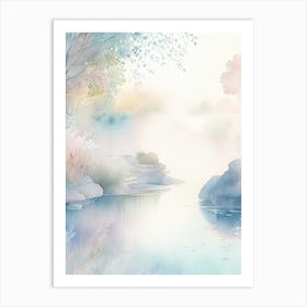 Hot Springs Waterscape Gouache 2 Art Print