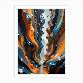 Abstract Painting The Dance of Color 1 Art Print