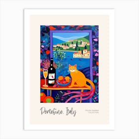 Portofino Cat On A Window 1 Italian Summer Collection Art Print