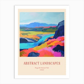 Colourful Abstract Thingvellir National Park Iceland 2 Poster Art Print