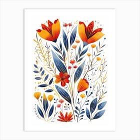 Watercolor Flowers 53 Art Print